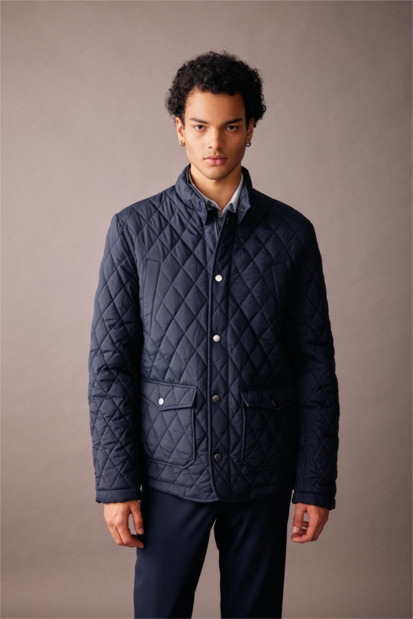 Чоловічий Синій Куртка приталеного крою для чоловіків