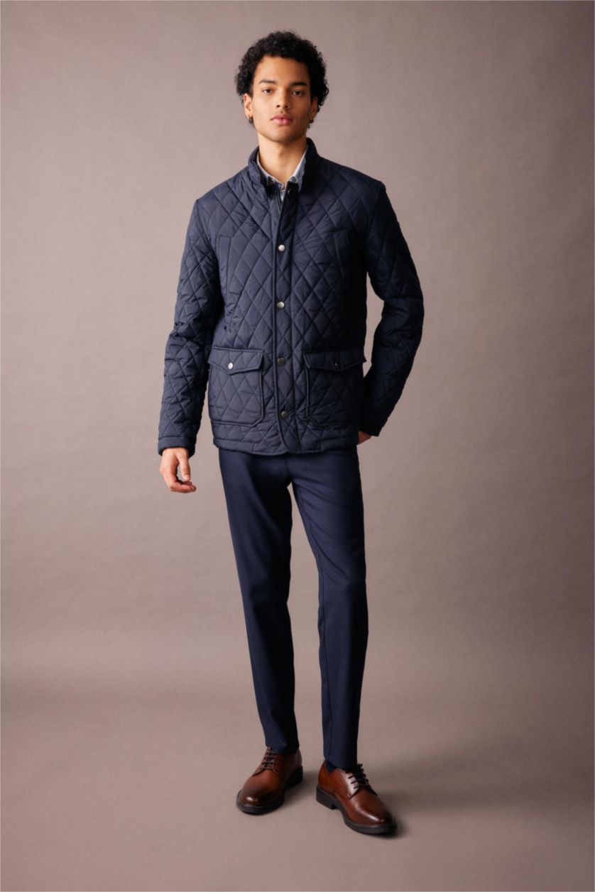 Чоловічий Синій Куртка приталеного крою для чоловіків