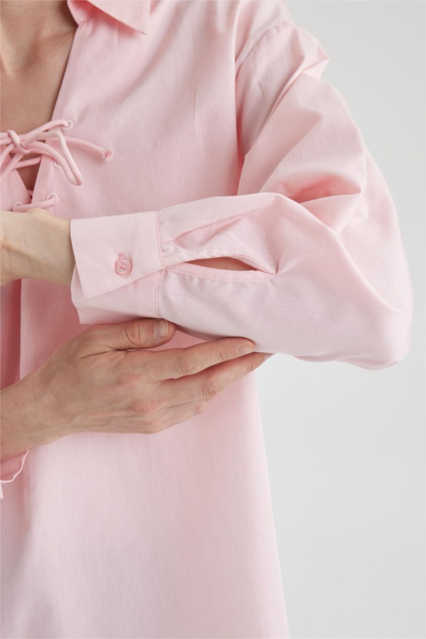 WOMAN Light Pink Oversize Fit Poplin