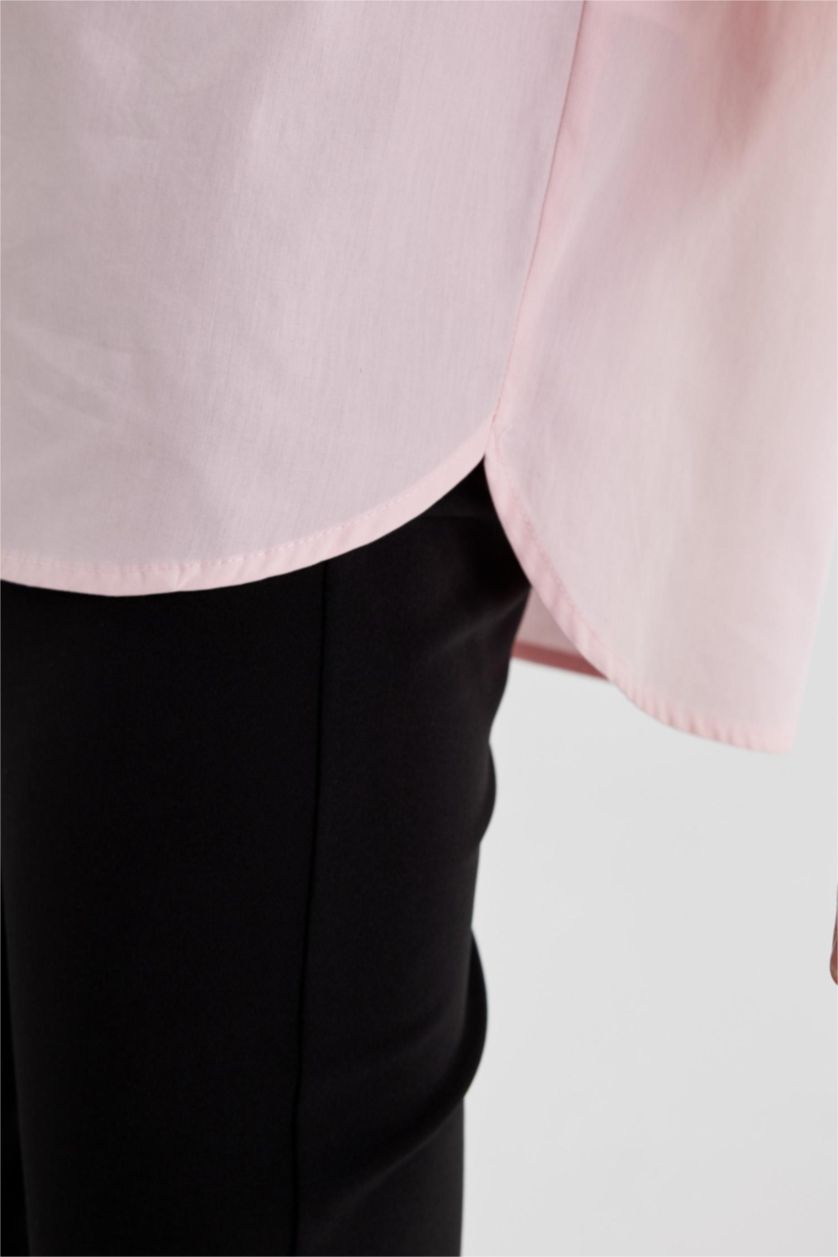 WOMAN Light Pink Oversize Fit Poplin