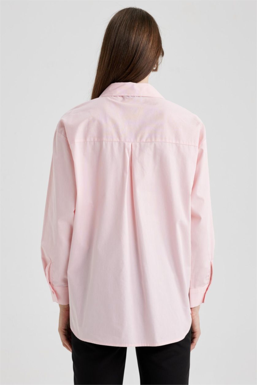 WOMAN Light Pink Oversize Fit Poplin