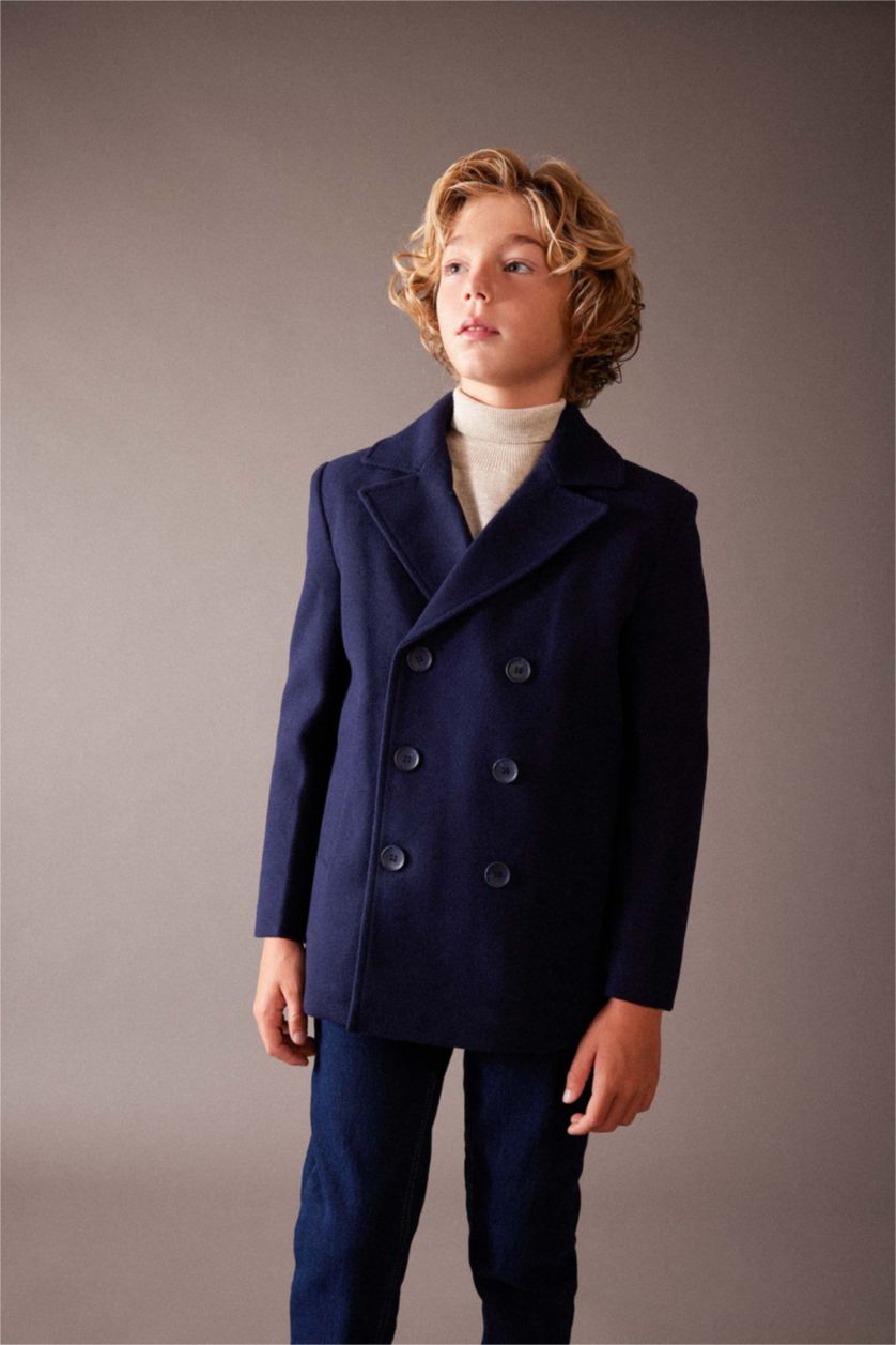 أولادي كحلي بالطو اولادي بأزرار