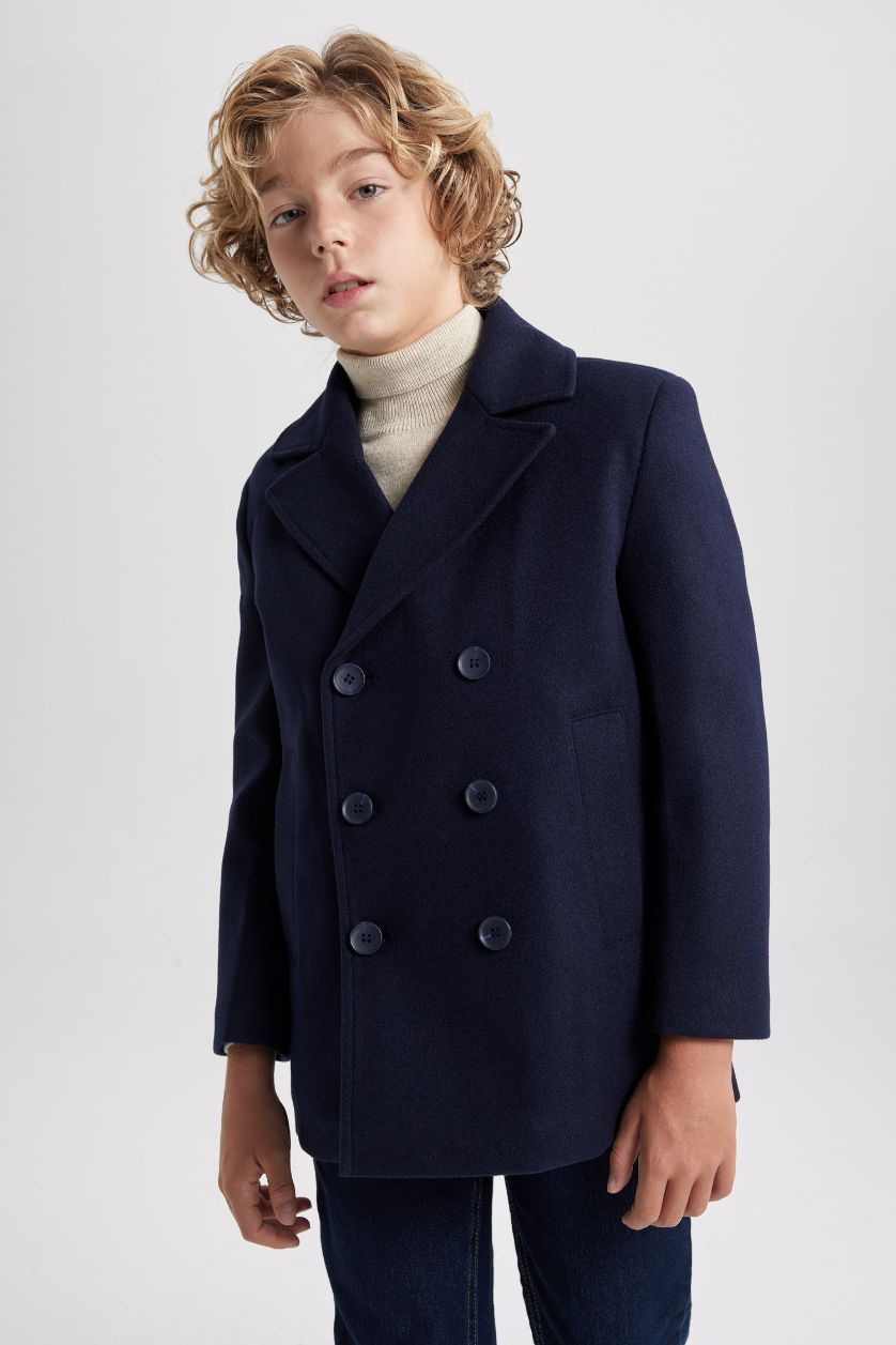 أولادي كحلي بالطو اولادي بأزرار