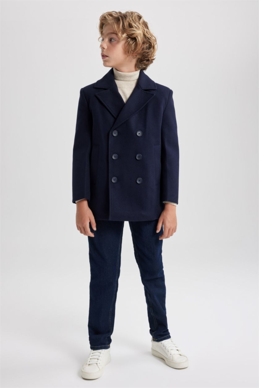 أولادي كحلي بالطو اولادي بأزرار