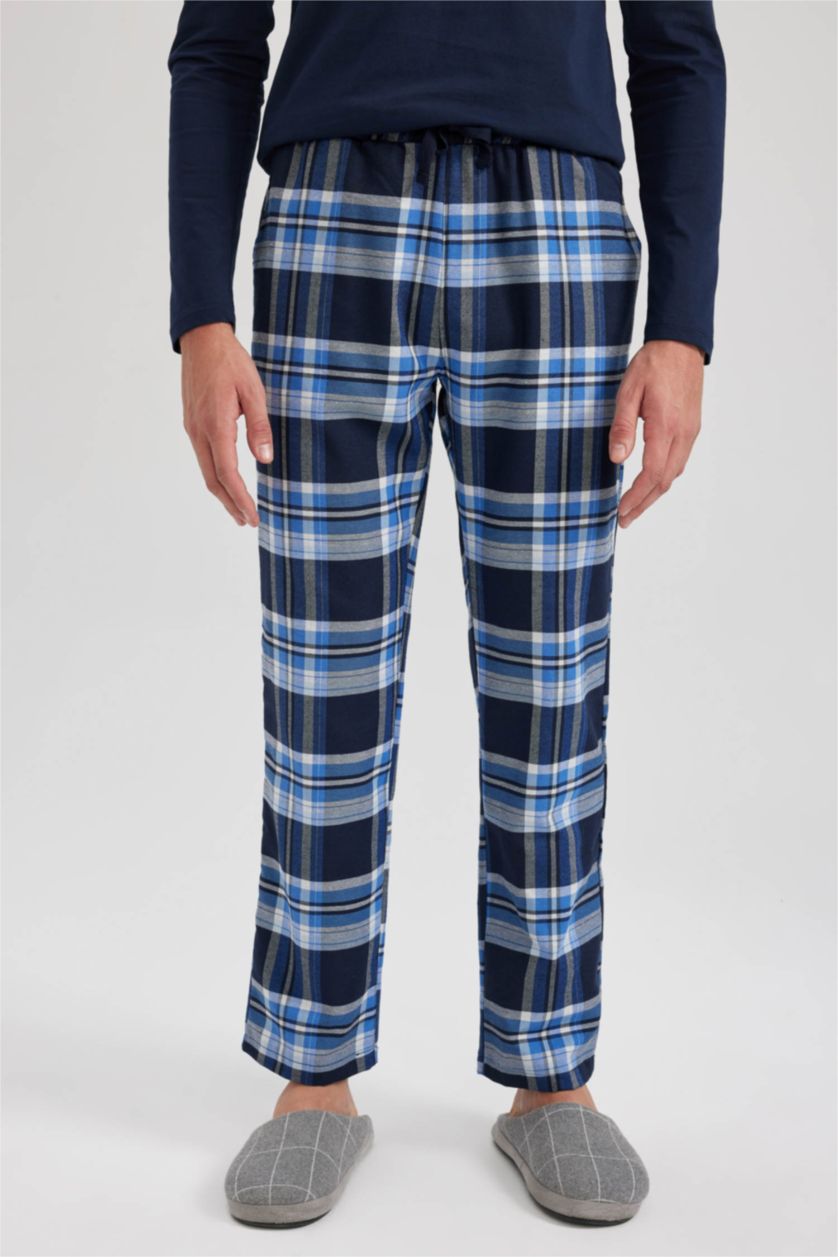 MAN NAVY Regular Fit With Pockets Flanel Bottom