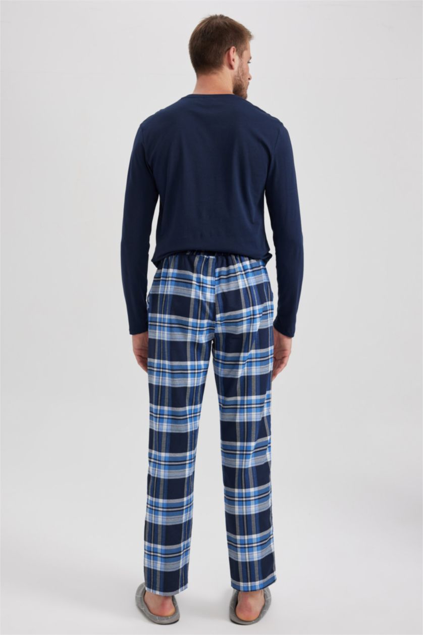 MAN NAVY Regular Fit With Pockets Flanel Bottom