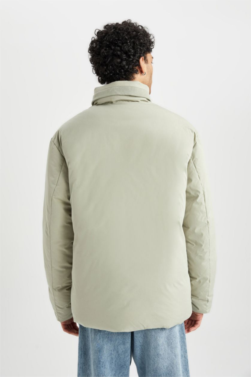 MAN Green Slim Fit Puffer Jacket