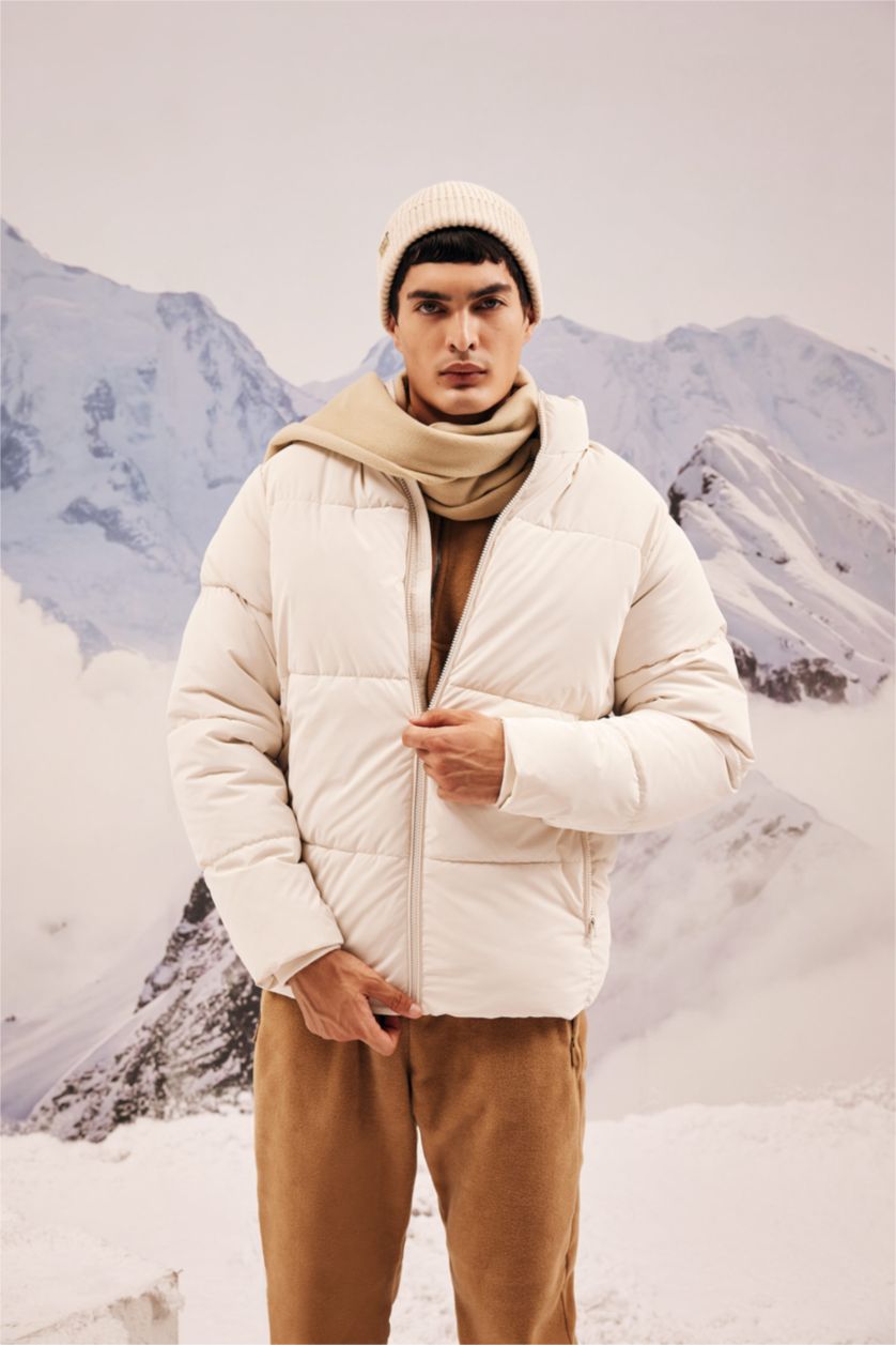 MAN Stone Water Repellent Zipper Puffer Jacket