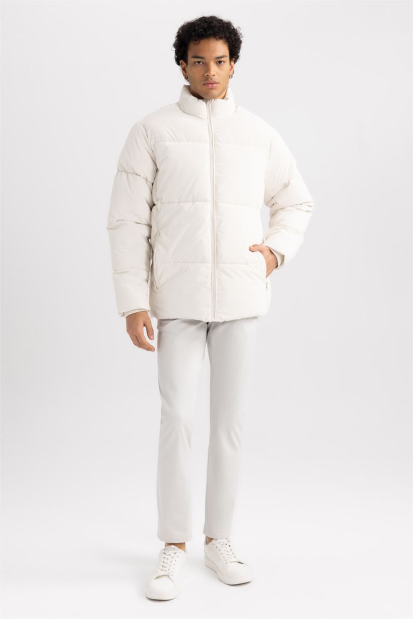 MAN Stone Water Repellent Zipper Puffer Jacket