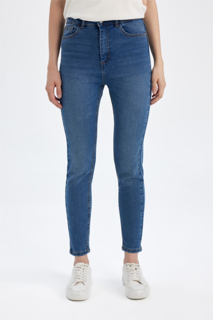 Әйелдерге Көк скинни пішімі джинсы Шалбар