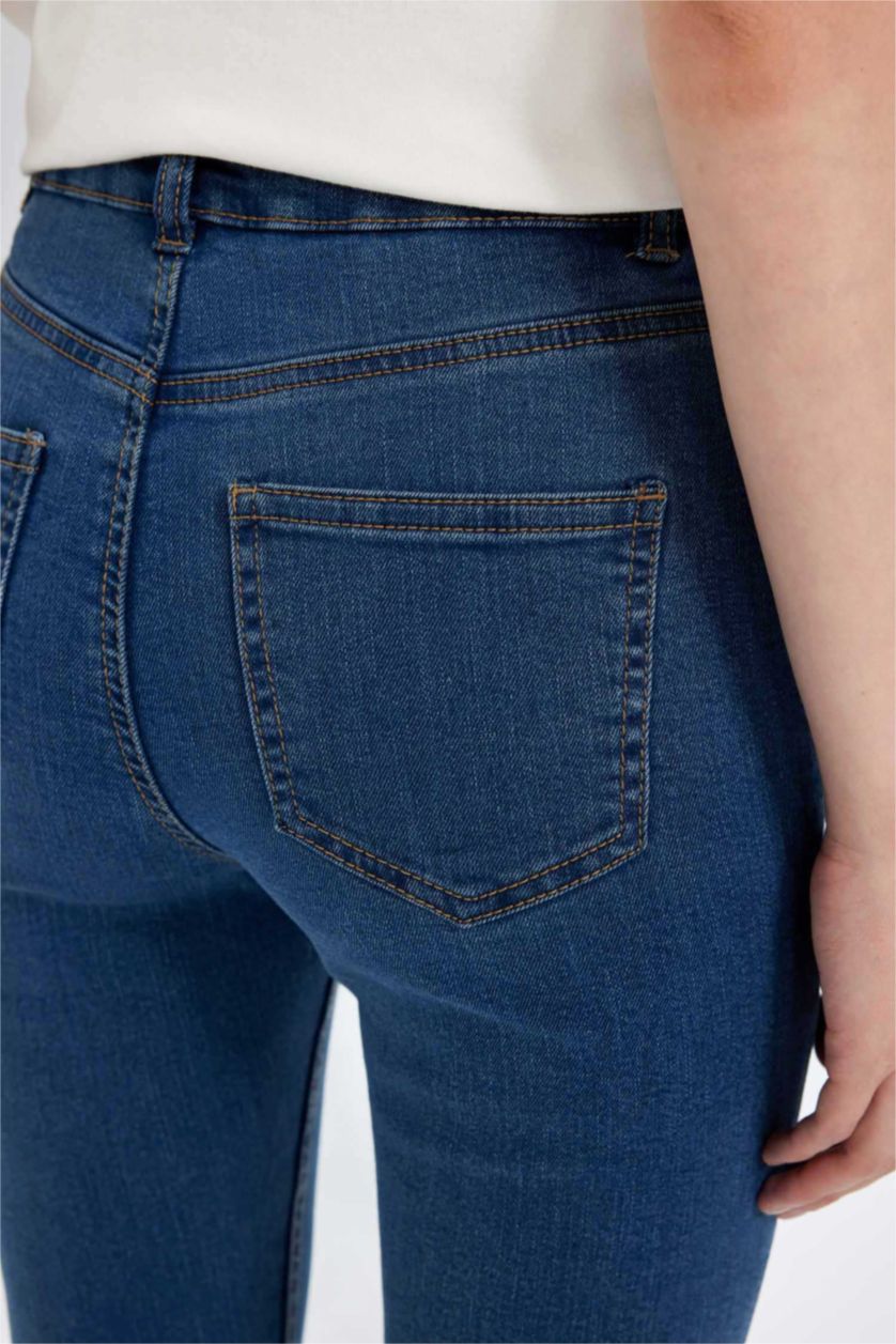 Әйелдерге Көк скинни пішімі джинсы Шалбар