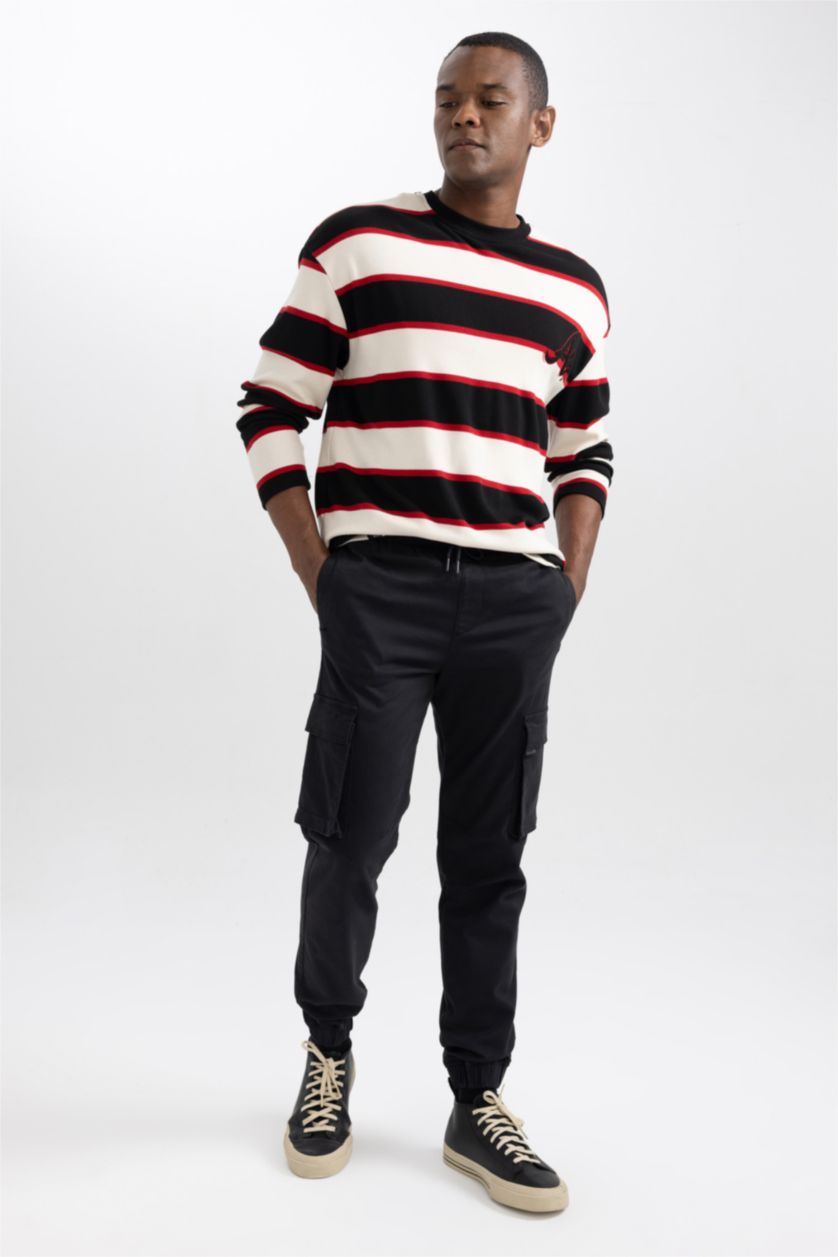 MAN Anthracite Regular Cargo Jogger Trousers