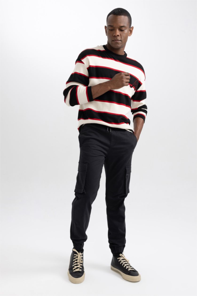 MAN Anthracite Regular Cargo Jogger Trousers