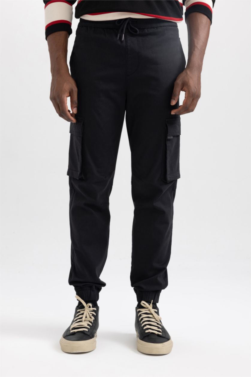 MAN Anthracite Regular Cargo Jogger Trousers