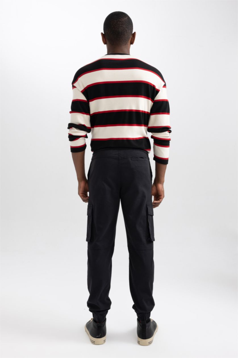 MAN Anthracite Regular Cargo Jogger Trousers