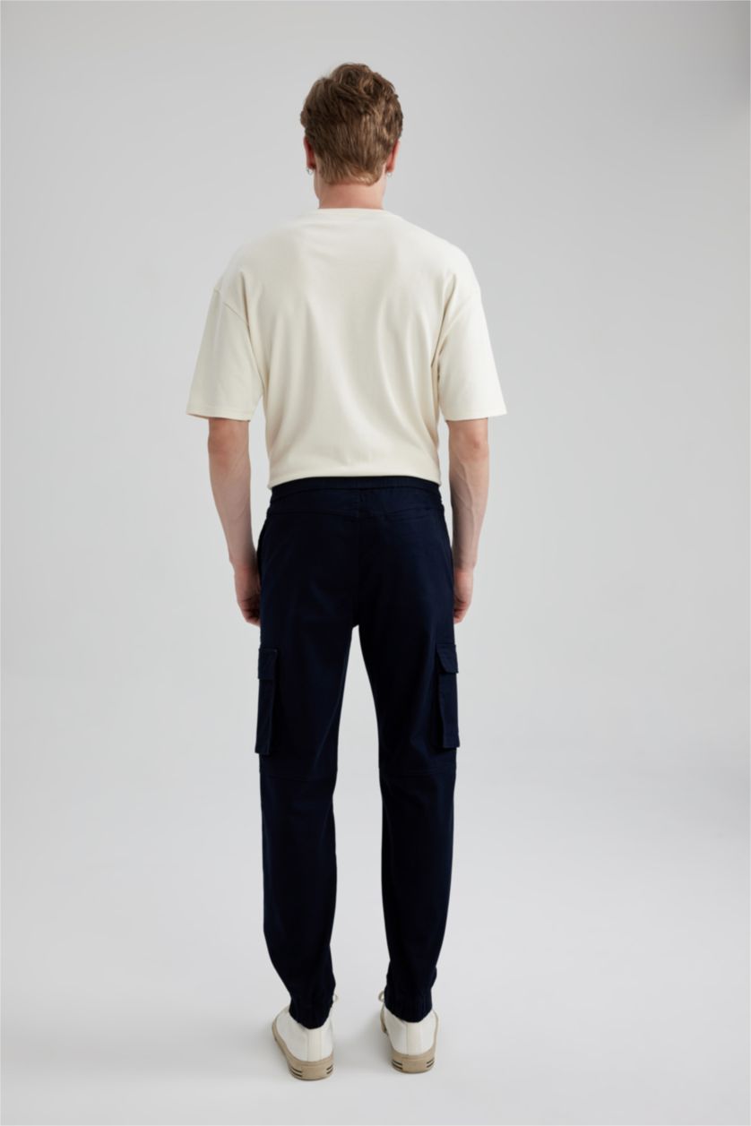 رجال كحلي بنطلون بقصة عادية كارجو