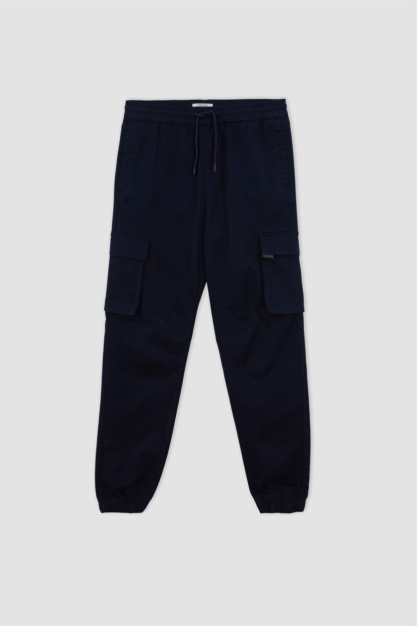 رجال كحلي بنطلون بقصة عادية كارجو