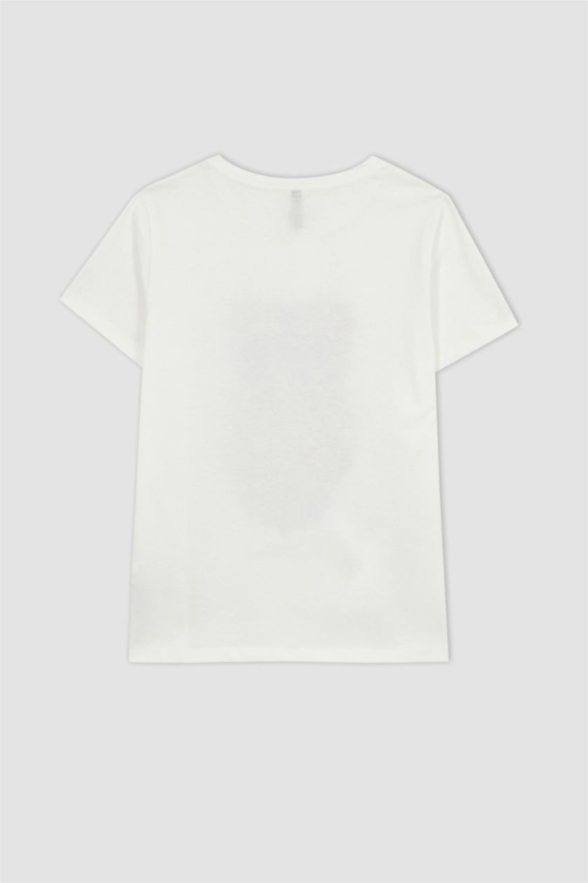 WOMAN Ecru Regular Fit Short Sleeve T-Shirt