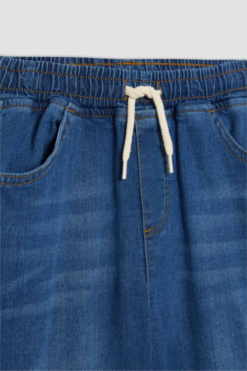 GARÇONS Bleu Pantalon Cargo Jean à Jambe Élastiquée Pour Garçon