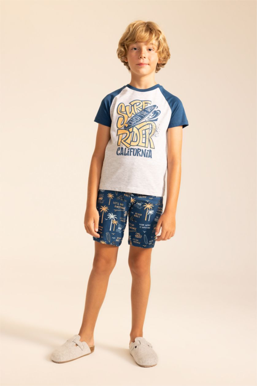 Мальчики и подростки Индиго Пижама с принтом для мальчиков