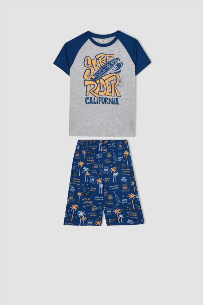 Мальчики и подростки Индиго Пижама с принтом для мальчиков