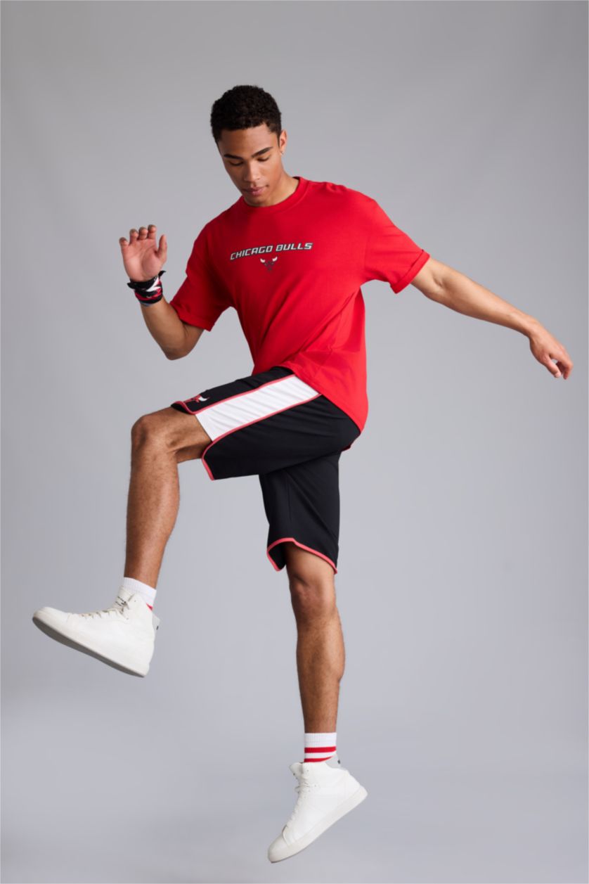 HOMME Noir Short court NBA Chicago Bulls Coupe standard