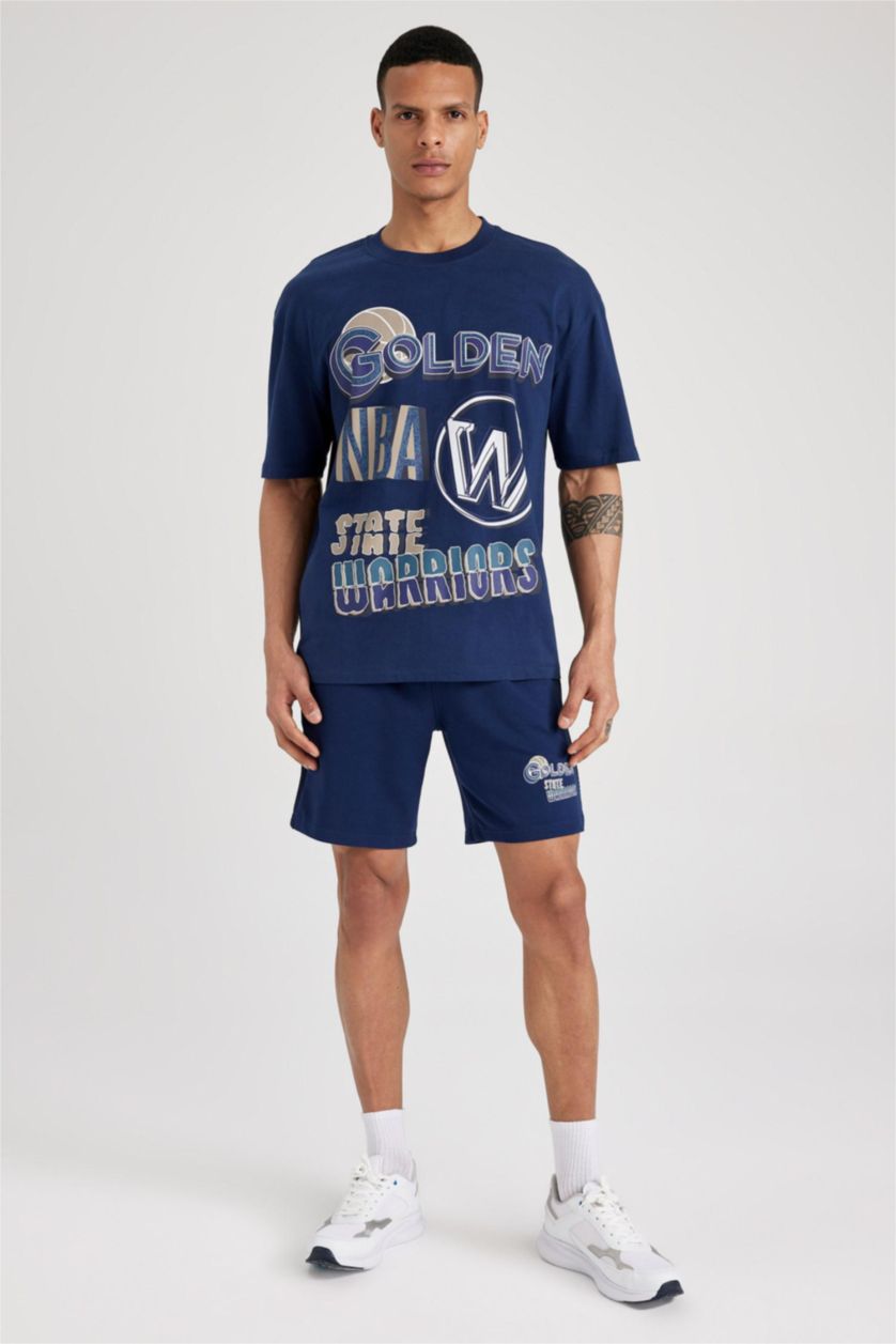 رجالي كحلي شورت سليم فيت بجيب