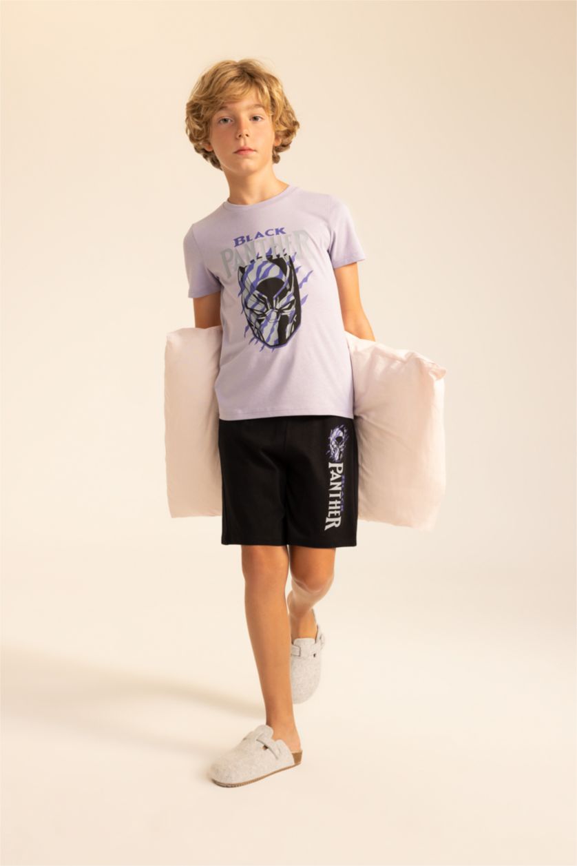 BOYS & TEENS Lilac Boy Marvel Short Sleeve Pajamas Set