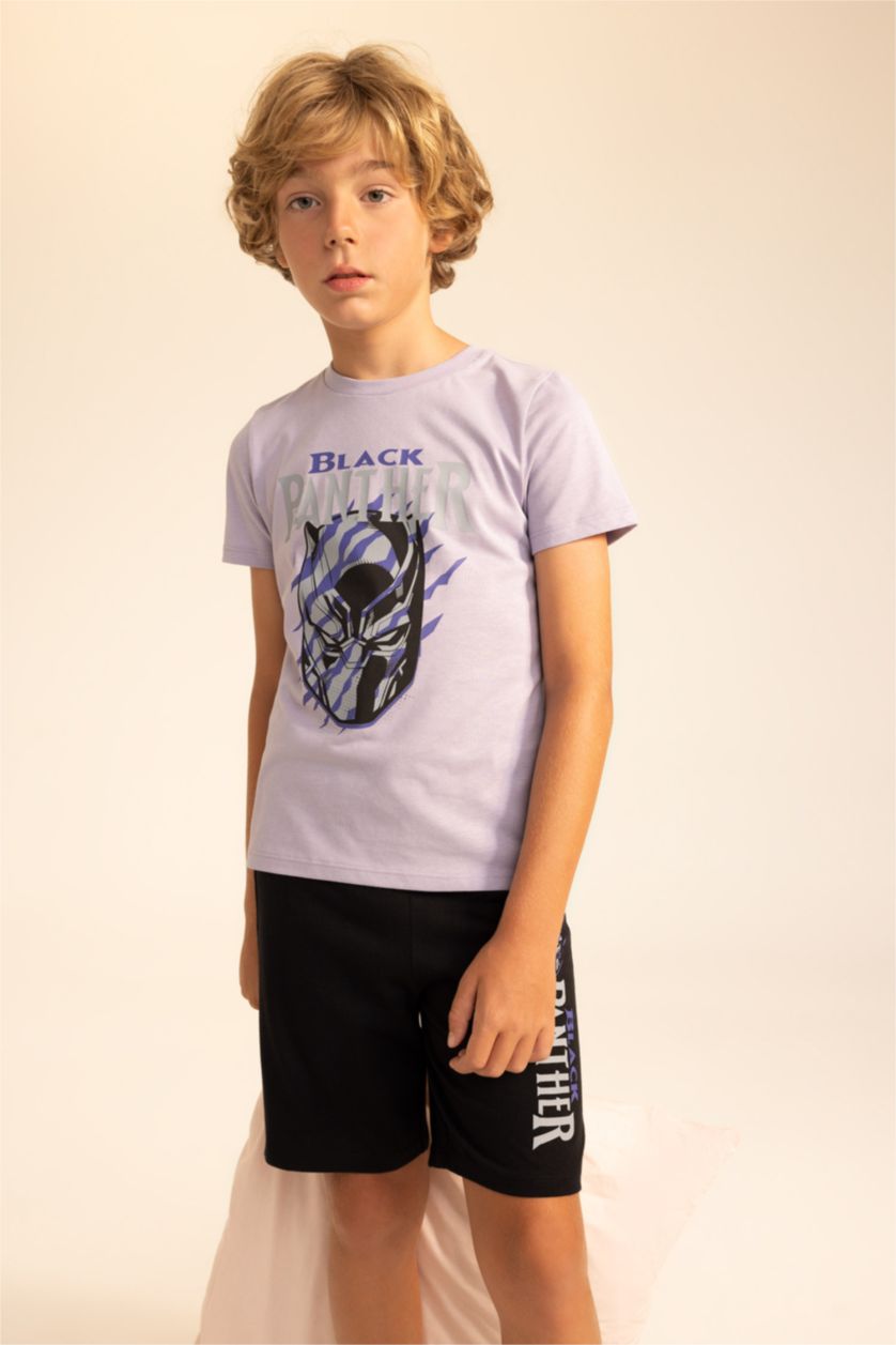 BOYS & TEENS Lilac Boy Marvel Short Sleeve Pajamas Set