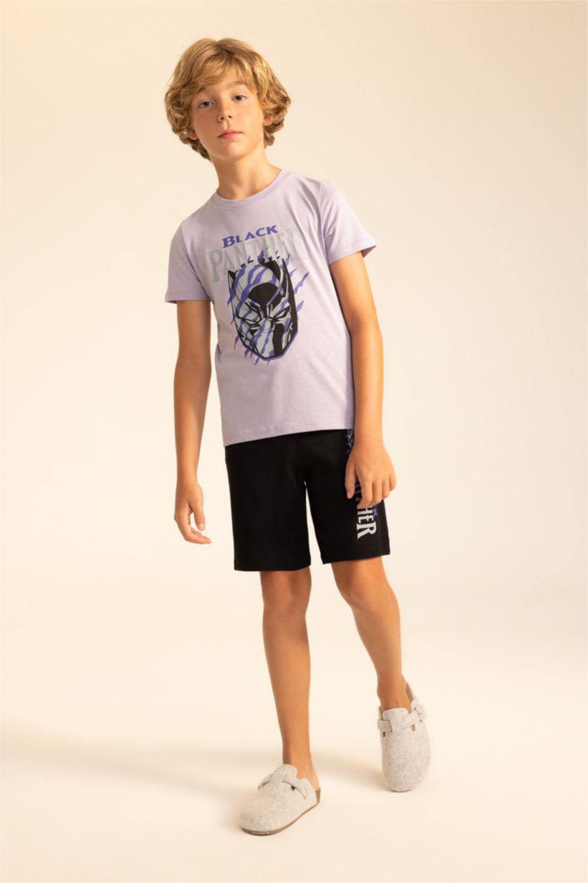 BOYS & TEENS Lilac Boy Marvel Short Sleeve Pajamas Set