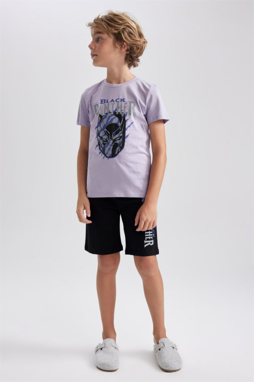 BOYS & TEENS Lilac Boy Marvel Short Sleeve Pajamas Set