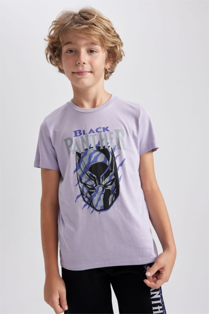 BOYS & TEENS Lilac Boy Marvel Short Sleeve Pajamas Set