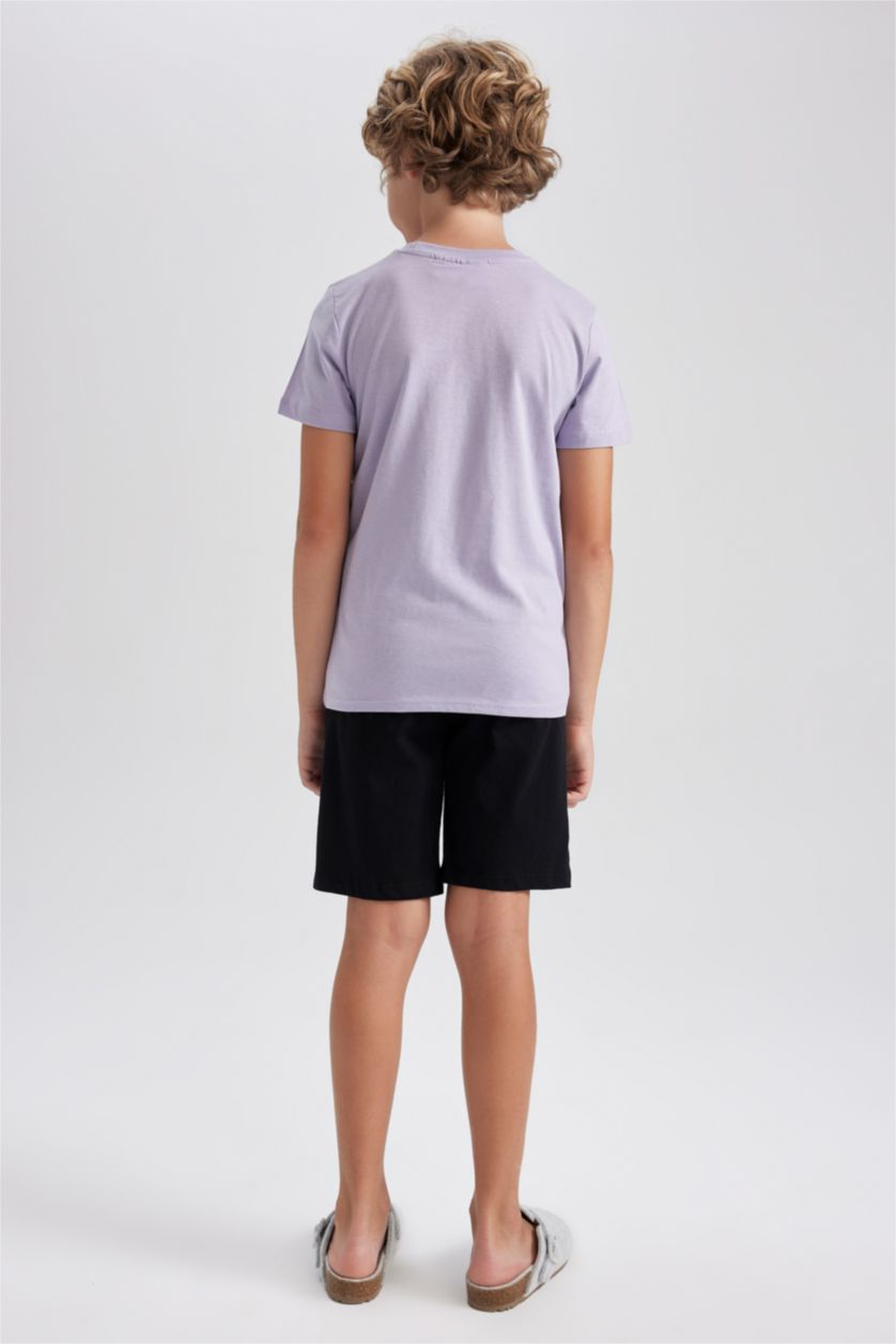 BOYS & TEENS Lilac Boy Marvel Short Sleeve Pajamas Set