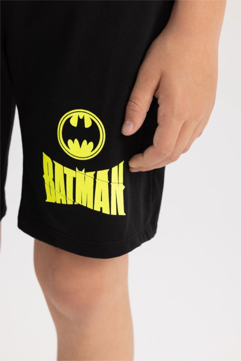 Boys & Teens Black Boy Batman Licensed Short Sleeve Pajamas Set