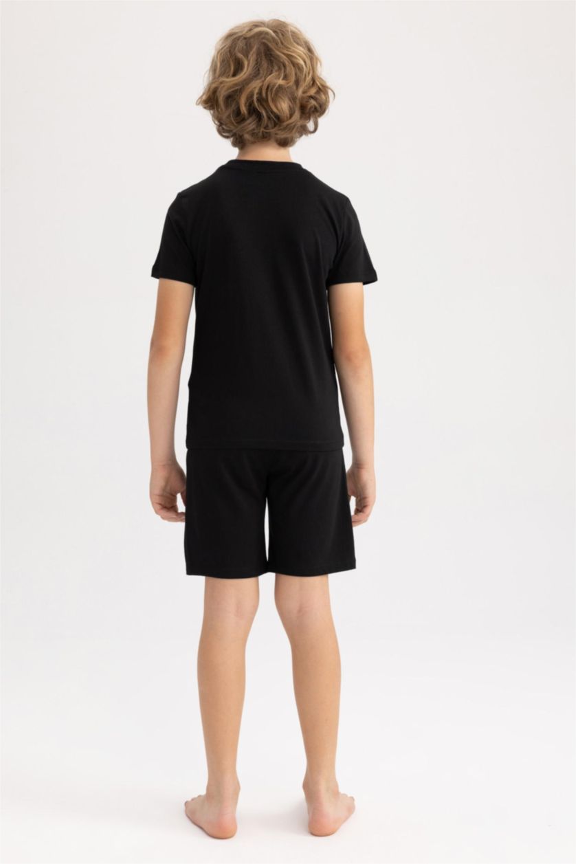 Boys & Teens Black Boy Batman Licensed Short Sleeve Pajamas Set