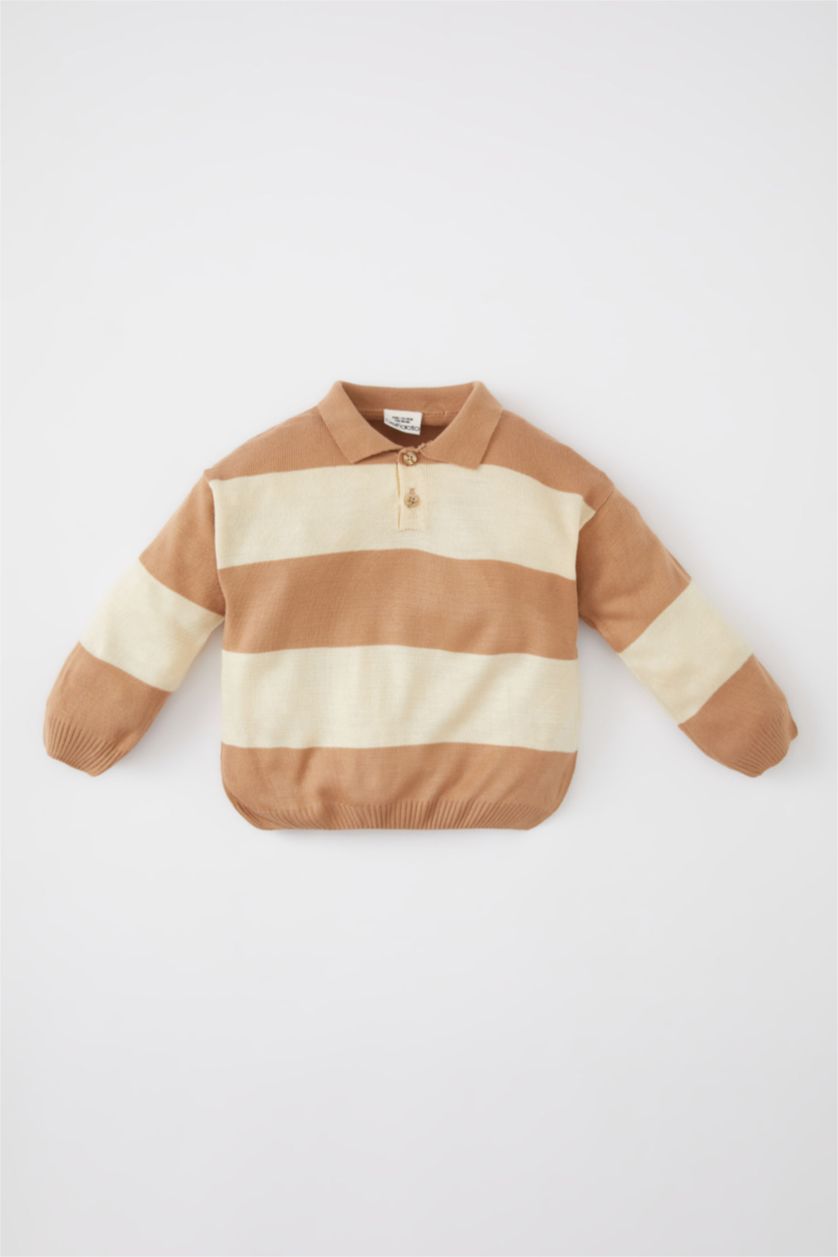 BÉBÉ GARÇON Beige Pull-Over Coupe Régulière Pour BéBé Garçon