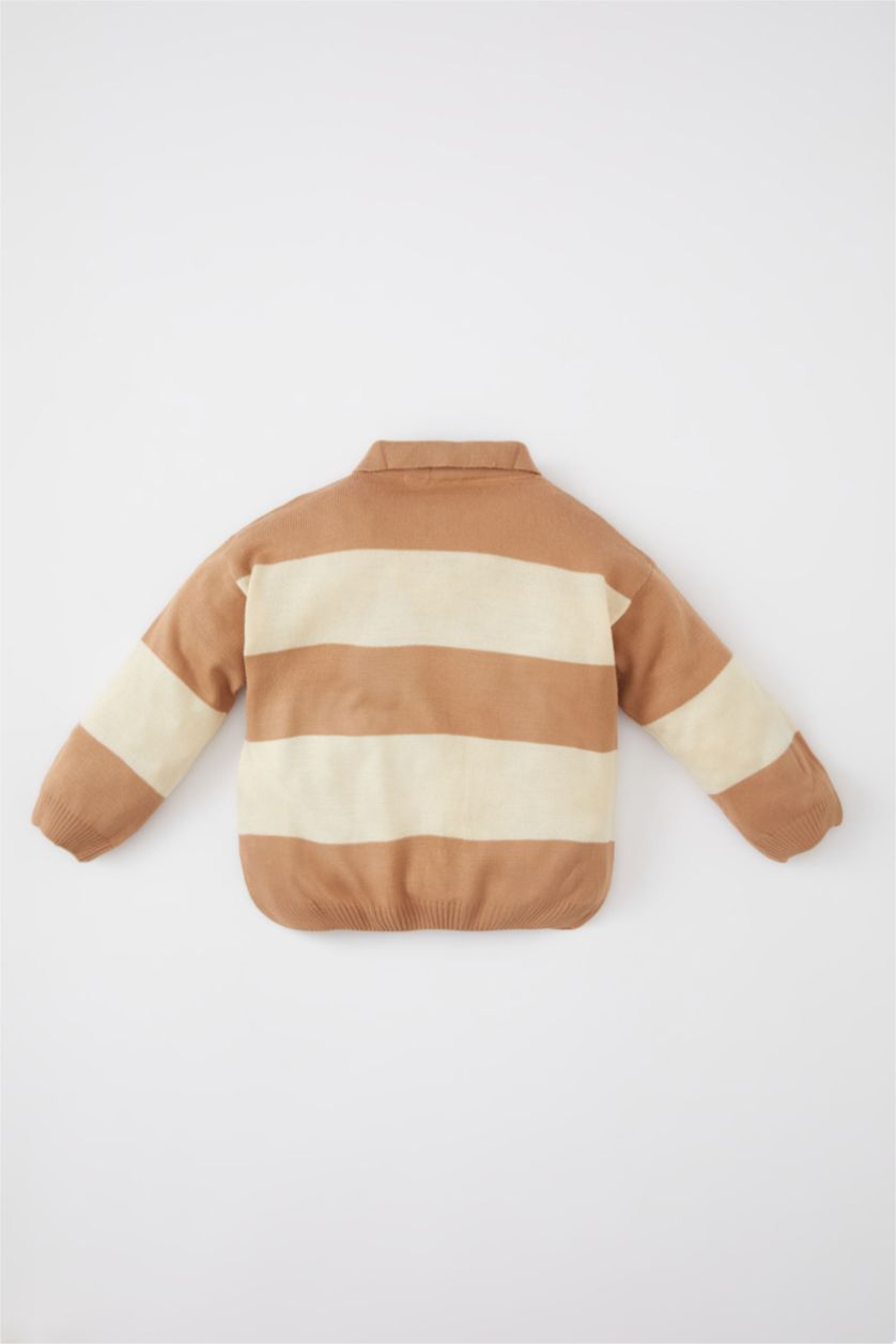 BÉBÉ GARÇON Beige Pull-Over Coupe Régulière Pour BéBé Garçon