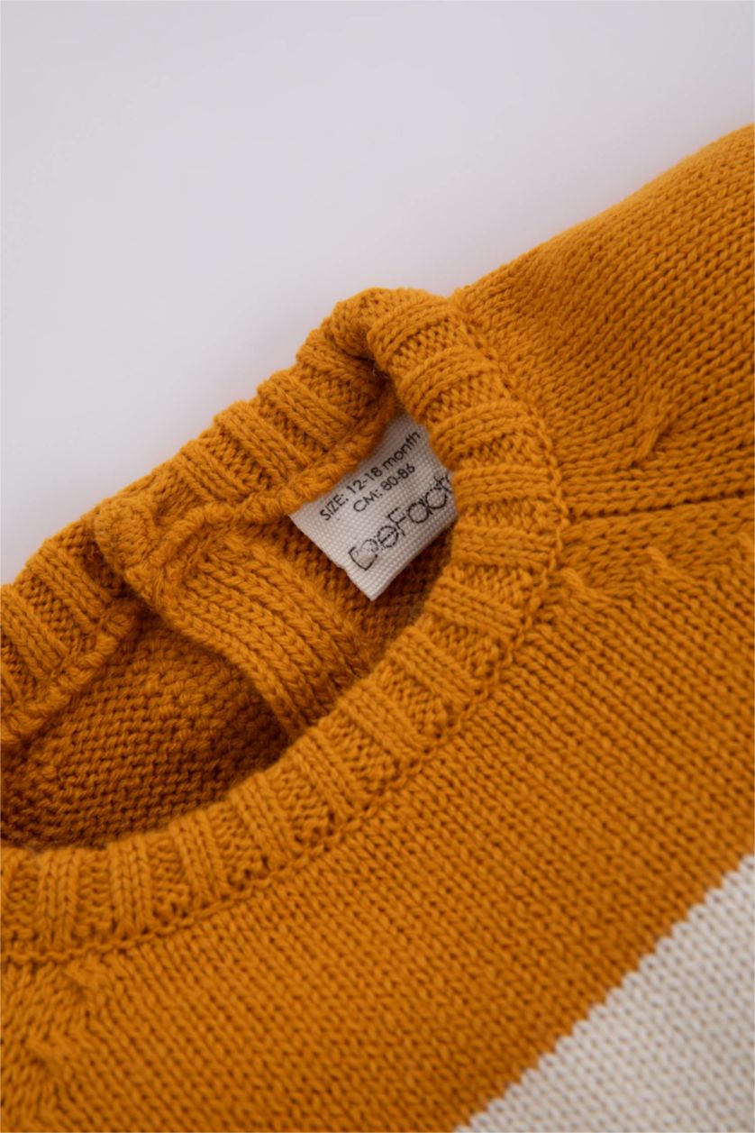 BÉBÉ GARÇON Jaune Foncé Pull-Over Coupe Régulière Pour BéBé Garçon