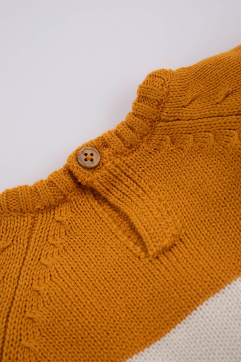 BÉBÉ GARÇON Jaune Foncé Pull-Over Coupe Régulière Pour BéBé Garçon