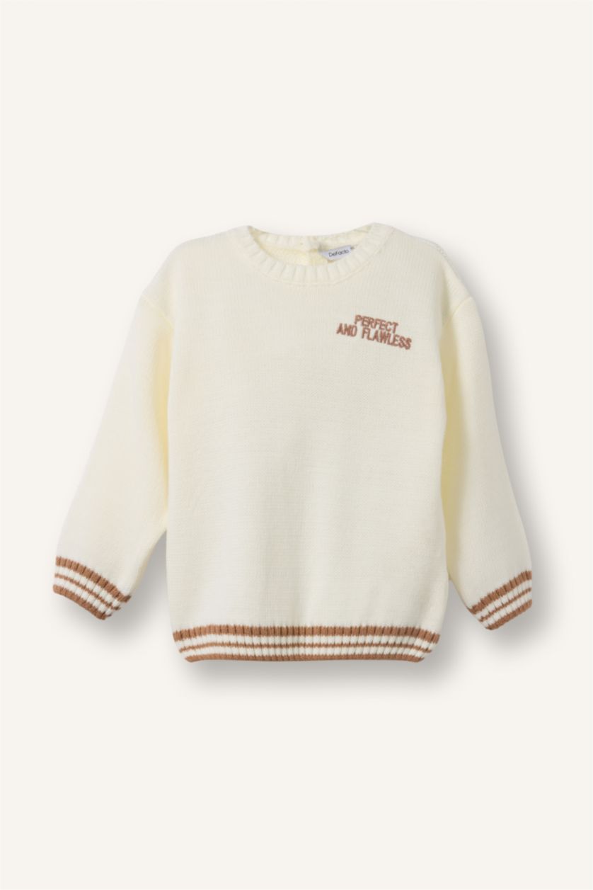 Малыши мальчики Бежевый Свитер Regular Fit