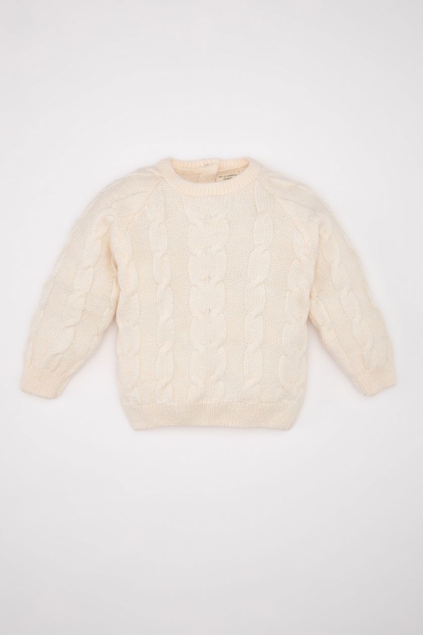 BÉBÉ GARÇON Écru Pull Col Ras Du Cou BéBé Garçon