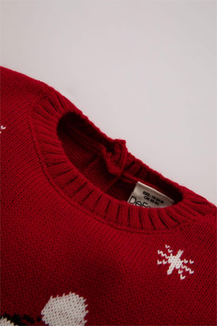 Erkek Bebek Kırmızı Erkek Bebek Yılbaşı Temalı Kazak