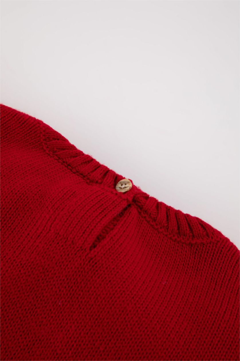 Erkek Bebek Kırmızı Erkek Bebek Yılbaşı Temalı Kazak