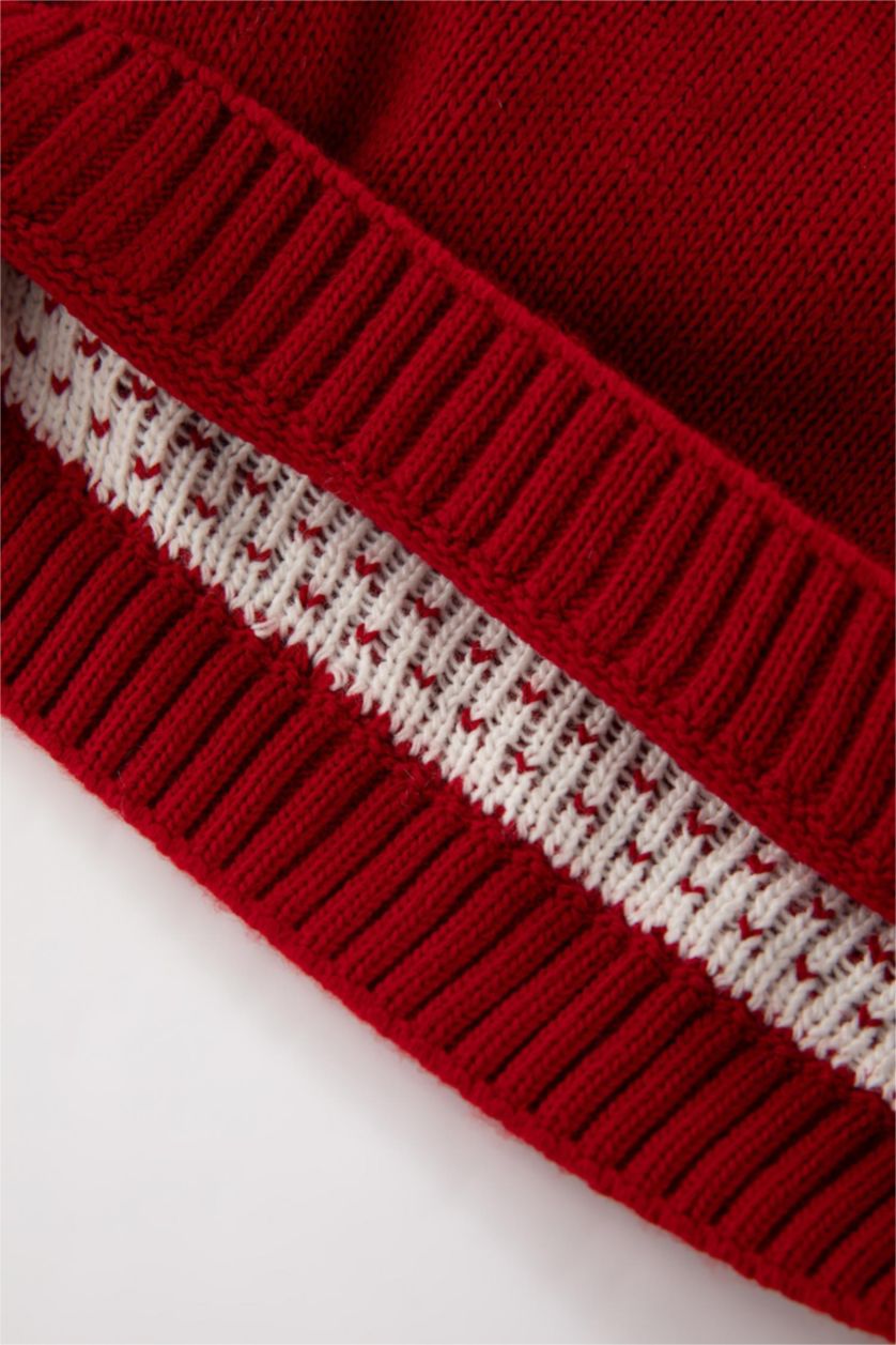 Erkek Bebek Kırmızı Erkek Bebek Yılbaşı Temalı Kazak