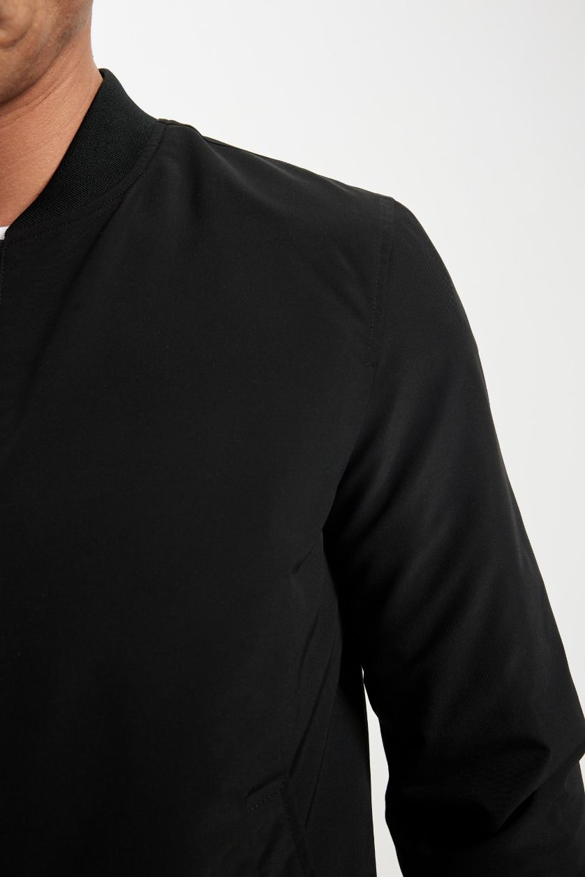 MAN Black Slim Fit Bomber Jacket