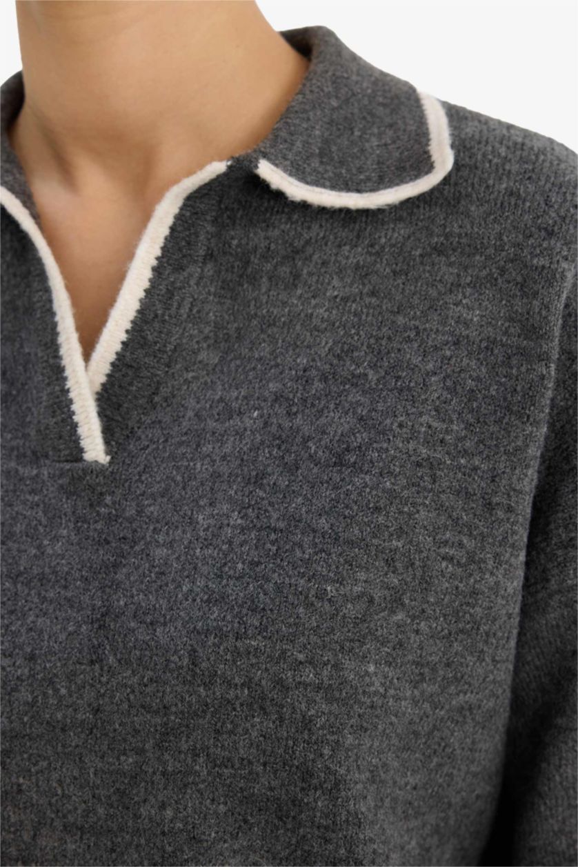 WOMAN Anthracite Regular Fit Knitwear Pullover