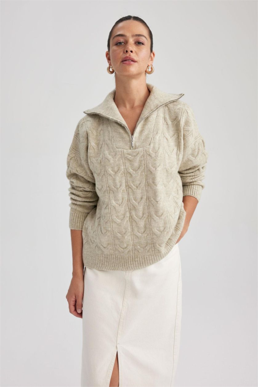 Kadın Taş Oversıze Kazak