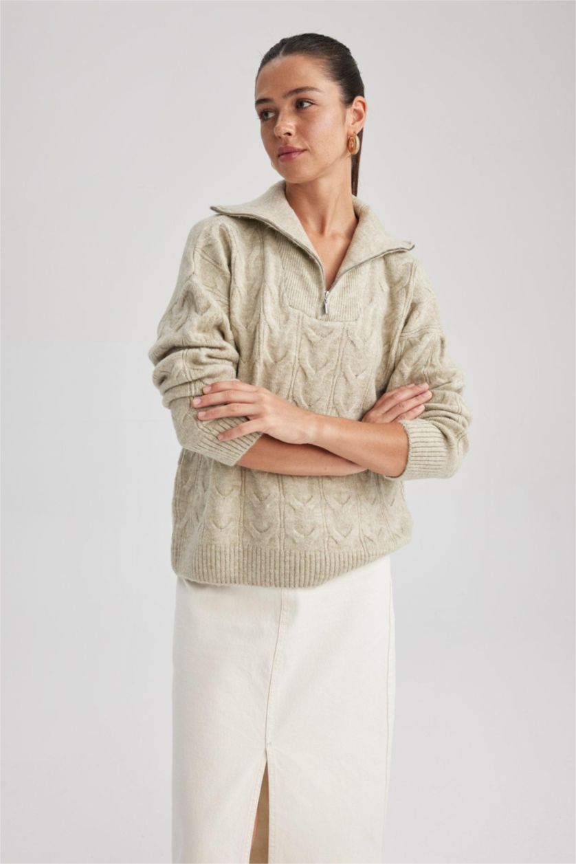 Kadın Taş Oversıze Kazak