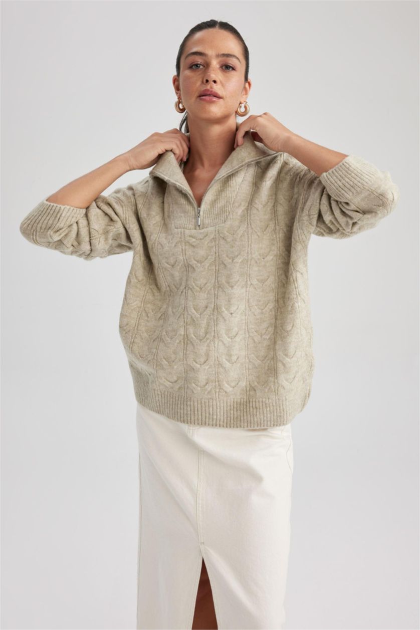 Kadın Taş Oversıze Kazak