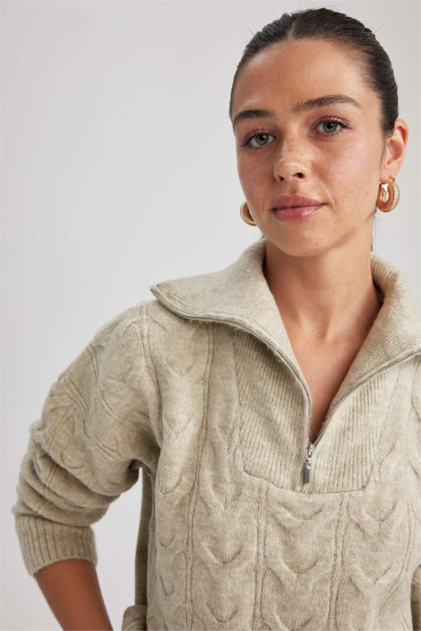 Kadın Taş Oversıze Kazak